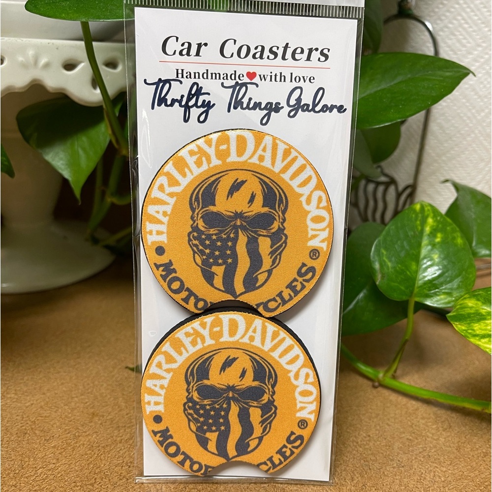 Motorcycle design Custom car coasters New set/2
